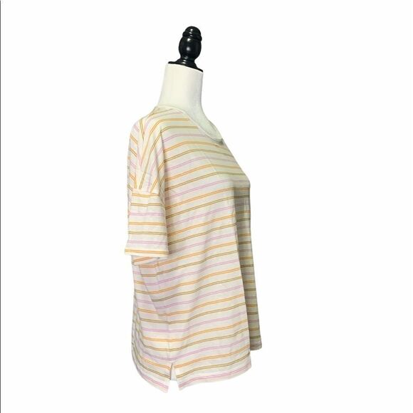 🆕 Madewell Stripes Boxy Cotton / Linen Shirt - Picture 2 of 7